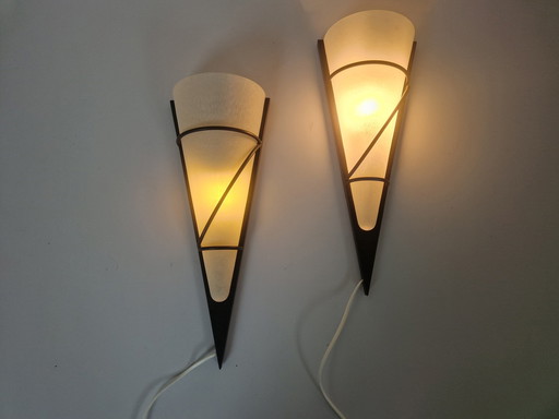 Paire d'appliques murales vintage