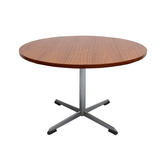 Image 1 of Table basse vintage en placage de noyer et chrome, 1960