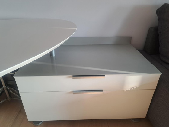 Image 1 of Ligne Roset Desk With Linked Chest of Drawers (Bureau avec commode reliée)