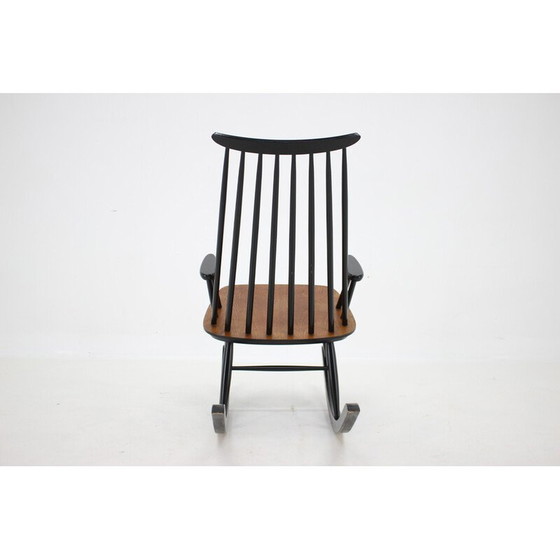 Image 1 of Fauteuil à bascule vintage en hêtre par Varjosen Puunjalostus, Finlande 1960