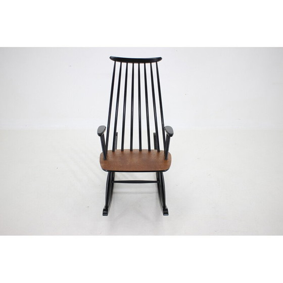 Image 1 of Fauteuil à bascule vintage en hêtre par Varjosen Puunjalostus, Finlande 1960