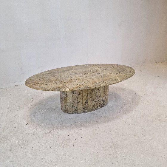 Image 1 of Table basse vintage en marbre, Italie 1980