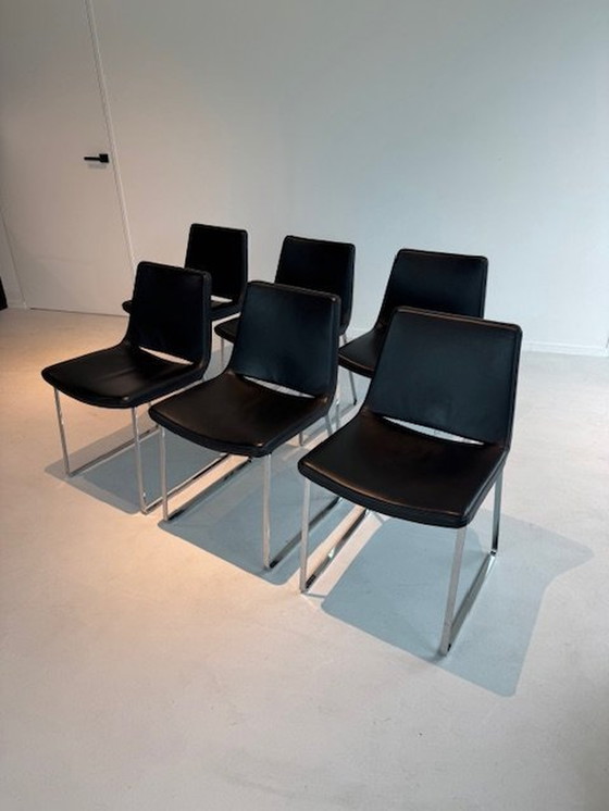 Image 1 of 6X chaises de salle à manger métropolitaines de B&B Italia