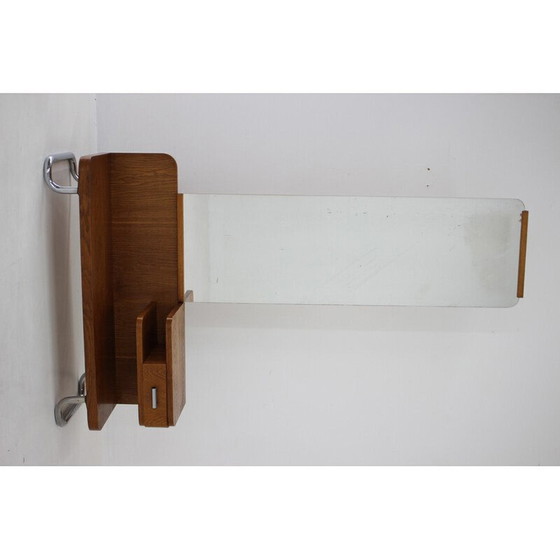 Image 1 of Coiffeuse bauhaus vintage en bois de chêne, Tchécoslovaquie 1950