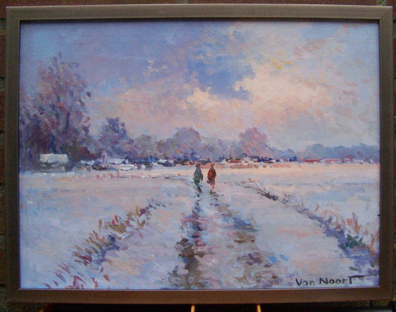 Image 1 of A.F van Noort - L'hiver à Heemstede