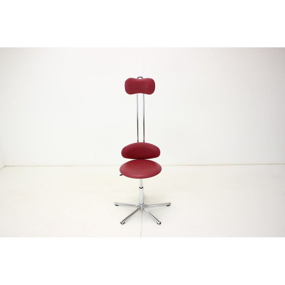 Image 1 of Chaise pivotante vintage à hauteur réglable, Tchécoslovaquie 1980