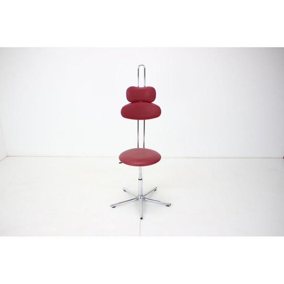 Image 1 of Chaise pivotante vintage à hauteur réglable, Tchécoslovaquie 1980