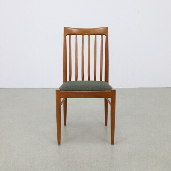 Image 1 of Ensemble de 6 chaises de salle à manger vintage en teck et laine par H.W. Klein pour Bramin, 1970
