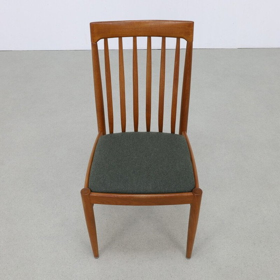 Image 1 of Ensemble de 6 chaises de salle à manger vintage en teck et laine par H.W. Klein pour Bramin, 1970
