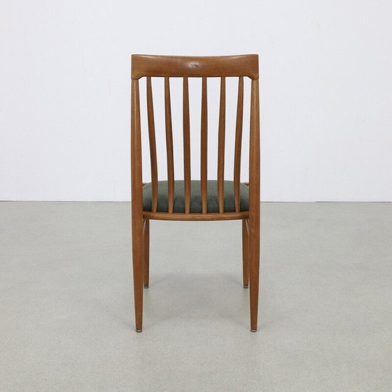 Image 1 of Ensemble de 6 chaises de salle à manger vintage en teck et laine par H.W. Klein pour Bramin, 1970