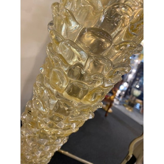 Image 1 of Lampadaire Vintage 70's en verre Murano à palmes