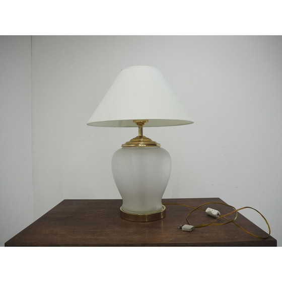 Image 1 of Lampe de table en verre du milieu du siècle, Italie 1960