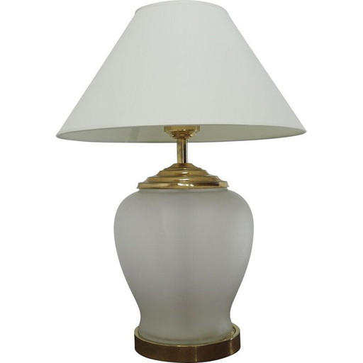 Lampe de table en verre du milieu du siècle, Italie 1960