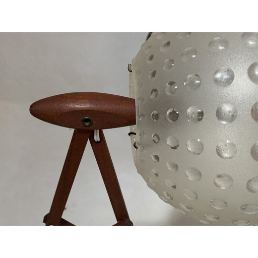 Applique vintage en teck et plastique, 1970