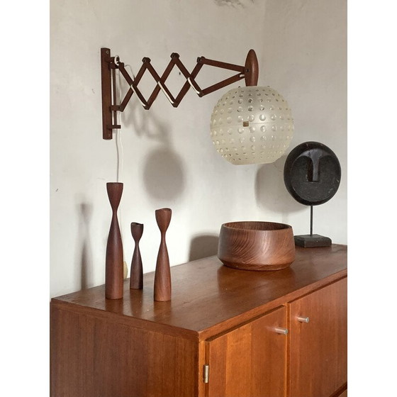 Image 1 of Applique vintage en teck et plastique, 1970