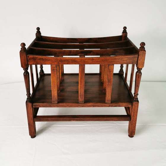 Image 1 of Porte-revues vintage en bois de chêne, Allemagne années 1930