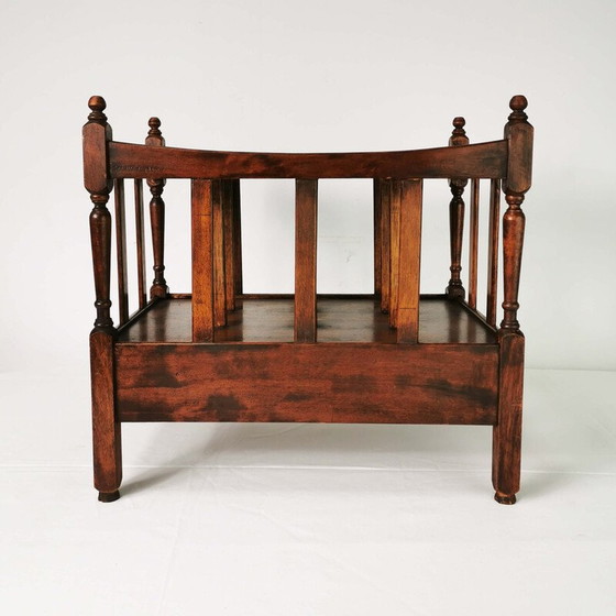 Image 1 of Porte-revues vintage en bois de chêne, Allemagne années 1930