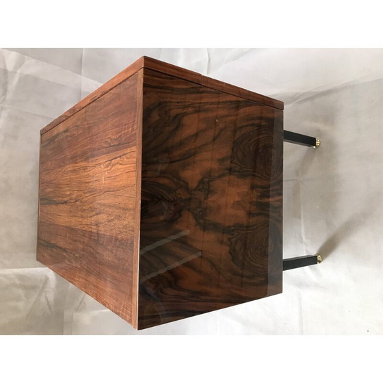 Image 1 of Commode vintage en placage de bois de rose avec 3 tiroirs