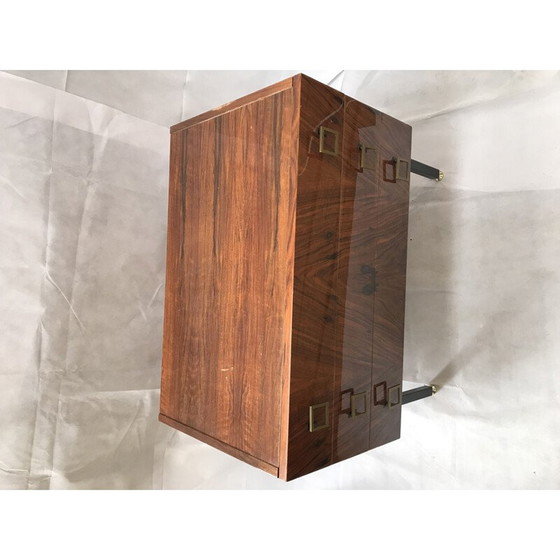 Image 1 of Commode vintage en placage de bois de rose avec 3 tiroirs