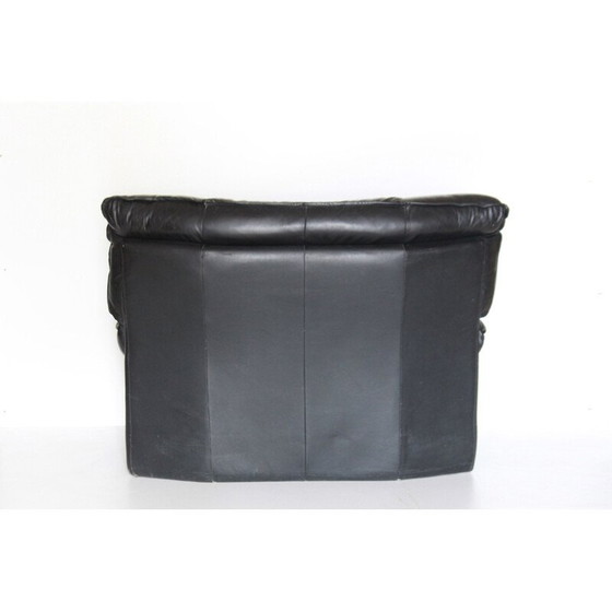 Image 1 of Fauteuil vintage en cuir noir, 1980