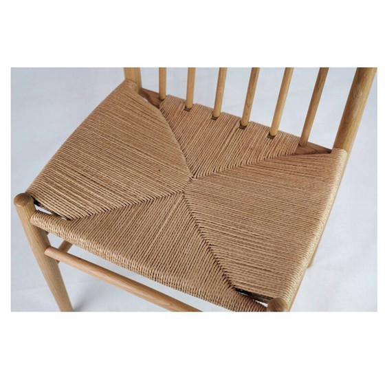 Image 1 of Chaise de bureau vintage en bois de chêne modèle J80 par Jørgen Bækmark pour Fdb Chair, 1950s