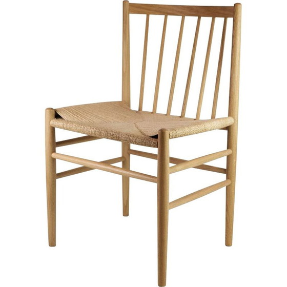 Image 1 of Chaise de bureau vintage en bois de chêne modèle J80 par Jørgen Bækmark pour Fdb Chair, 1950s