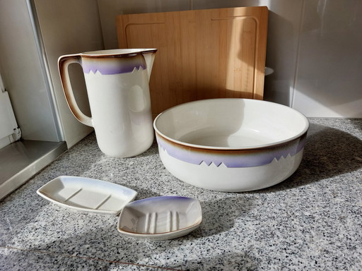 4x Set Lavabo Jug et porte-savon