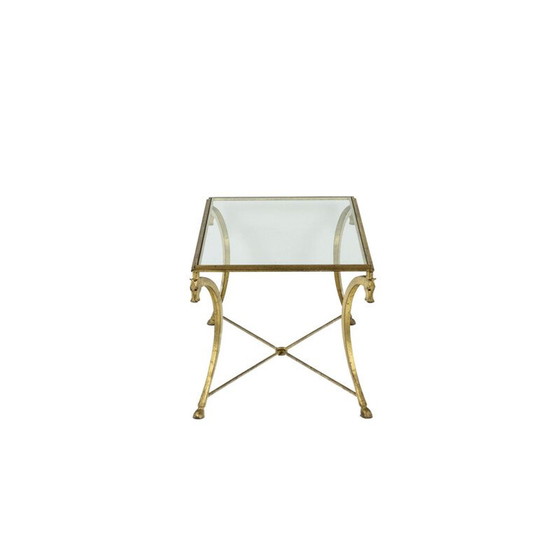 Image 1 of Table basse vintage en fer doré pour Maison Ramsay, 1950