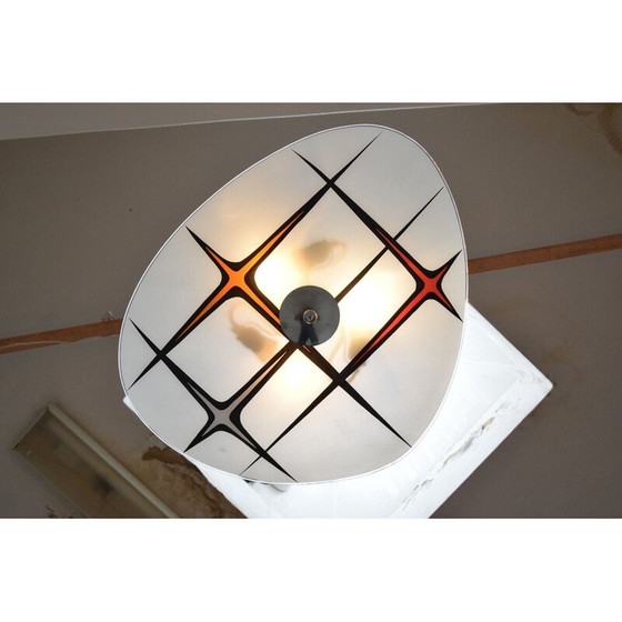 Image 1 of Suspension en verre vintage par Napako 1970