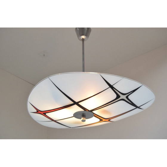 Image 1 of Suspension en verre vintage par Napako 1970