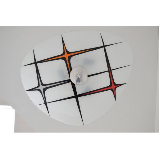 Suspension en verre vintage par Napako 1970