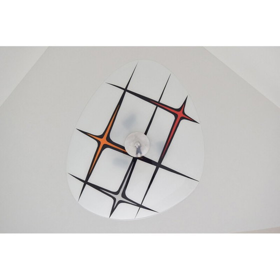 Image 1 of Suspension en verre vintage par Napako 1970