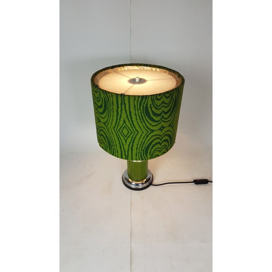 Image 1 of Lampe en laine et chrome par Gura Leuchten - années 1960