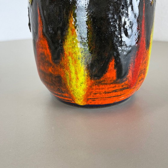 Image 1 of Vase vintage en lave grasse multicolore par Scheurich, Allemagne 1970