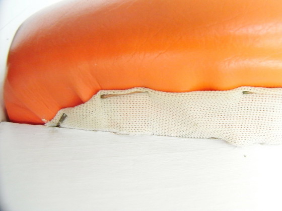 Image 1 of Chaise, skaï orange, 1960S