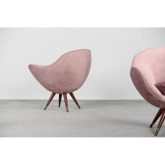 Image 1 of Ensemble de salon en velours vintage par Paged, 1972