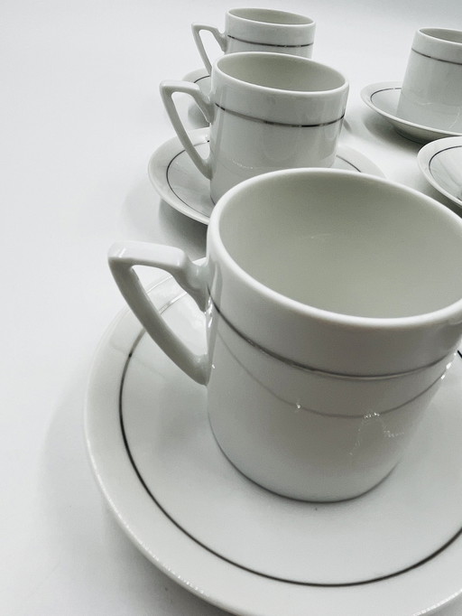 Lot De 6 Tasses Et Sous-Tasses Eschenbach 