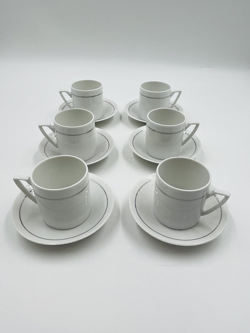 Lot De 6 Tasses Et Sous-Tasses Eschenbach 