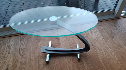 Table d'appoint en verre sur pied de luxe, Rolf Benz