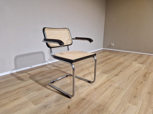 Vintage Cesca - Chaise en rotin - Structure tubulaire - Noir - Design