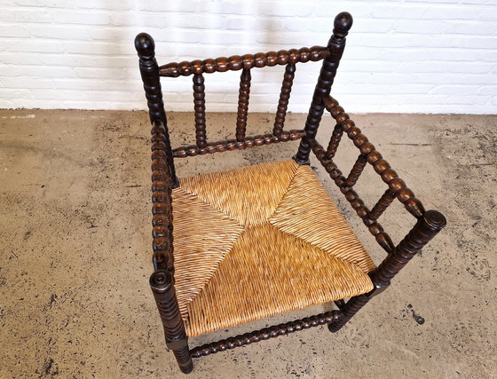 Image 1 of Chaise ancienne à bobines, 1920