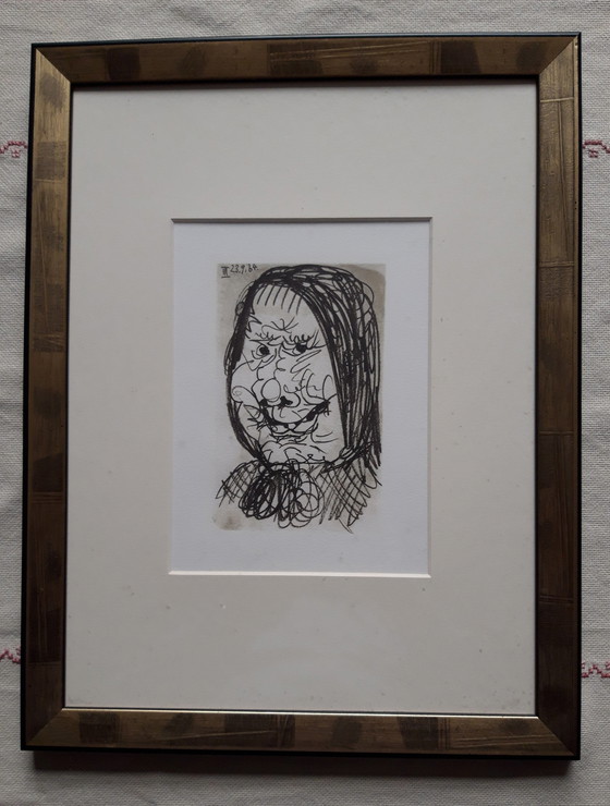 Image 1 of Picasso, lithographie originale de la série "Le Goût du Bonheur".