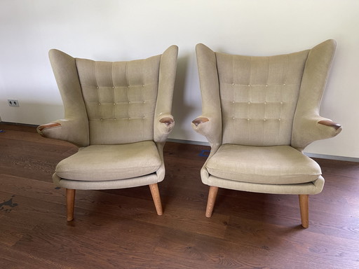 2X Chaise Papa Bear / Hans Wegner