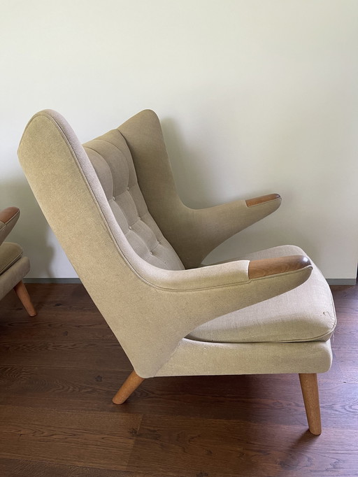 2X Chaise Papa Bear / Hans Wegner