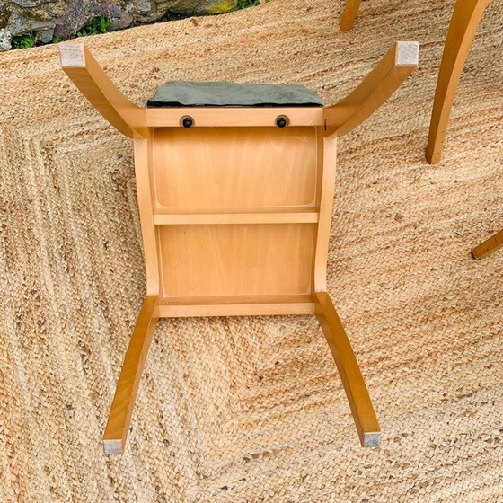 Image 1 of Set of 4 vintage "Finn" wooden chairs for Ligne Roset, France 1990