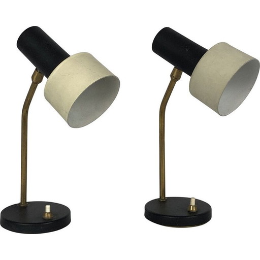Paire de lampes vintage avec cône réglable, Italie