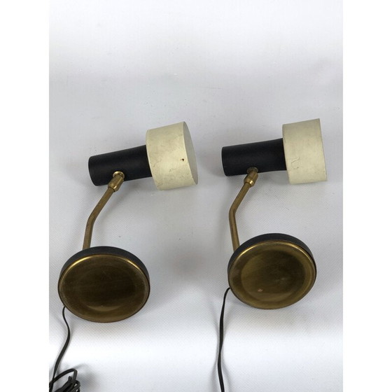 Image 1 of Paire de lampes vintage avec cône réglable, Italie