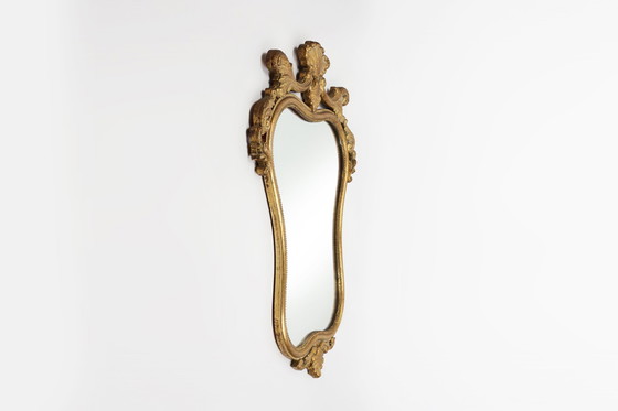 Image 1 of Miroir baroque belge du 20e siècle en bois doré, 1950S