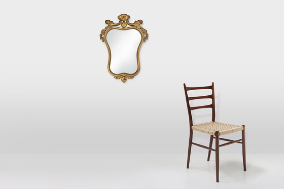 Image 1 of Miroir baroque belge du 20e siècle en bois doré, 1950S