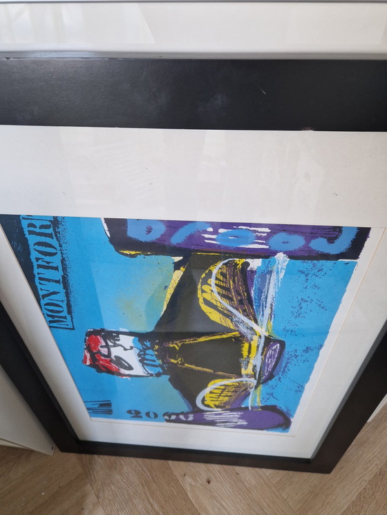 Image 1 of Belle liste avec sérigraphie de Jos Verstappen de Herman Brood - Monfort 2000